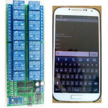 BT22A16 DC 12V 16 Ch Android Phone Bluetooth-compatible Control Relay Module 2.4G Wireless Controller for Smart Home LED Lighting system