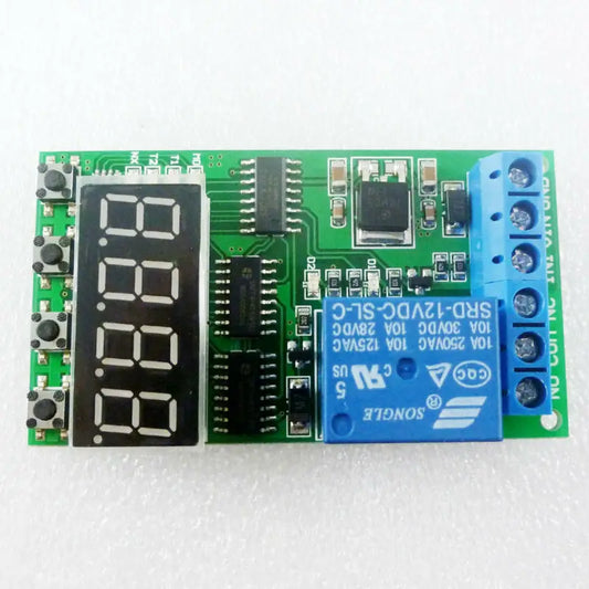 IO22C01 DC 12V High-Trigger Multifunction Self-lock Relay PLC Cycle Timer Module Delay Time Switch