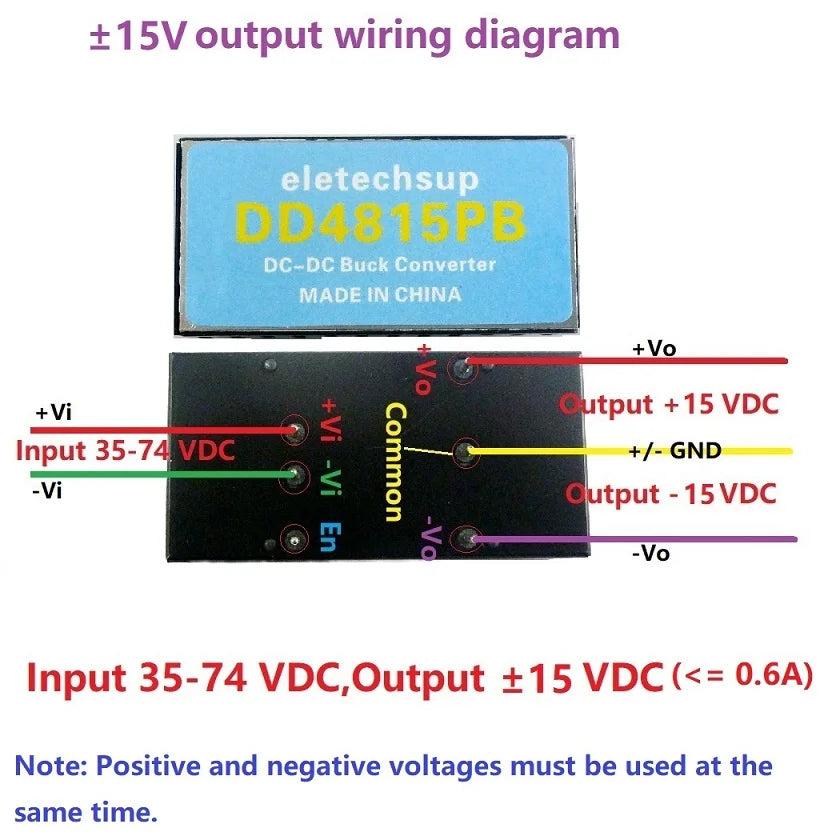 DD4812PA High-Voltage Dual Isolated EBik Power 36V 48V 64V 72V to +-12V 15V 24V DC DC Step-down Converter Lead-acid battery car LED Audio