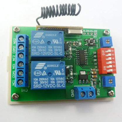 CE029C 315M DC12V 2 Channel Multifunction Wireless Controller Timer Delay Relay Learning code for EV1527 PT2262 ASK OOK Remote control