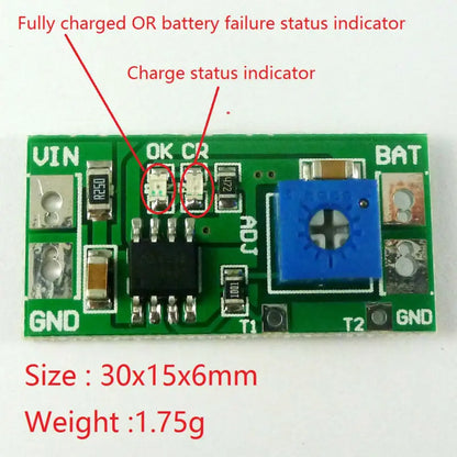DD07CRTA 50-1000MA Adjustable 3.7V 4.2V Li-ion Rechargeable lithium Battery Charger Module replace TP4056