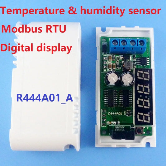 R444A01 DC 5V 12V 24V Digital display Modbus RTU RS485 Temperature humidity sensor Module AM2320 replace DHT11 DHT22 DS18B20 PT100