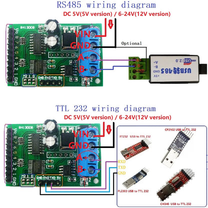 R413D08 8CH DC 5V 12V 24V RS485 RS232 (TTL) Modbus RTU Control Module UART for Relay Switch Board PLC