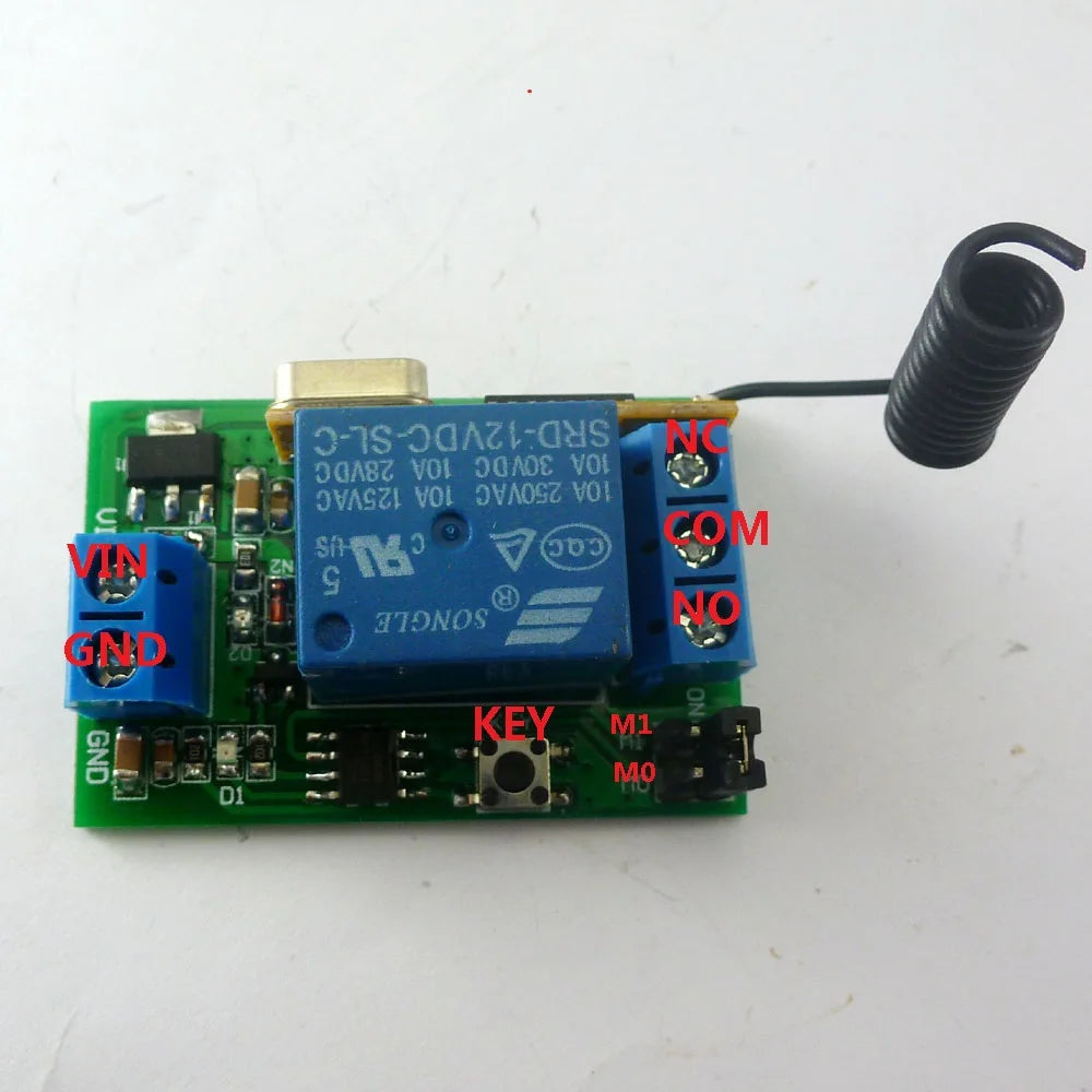 CE033C 315M DC 12V 1-5000S adjustable delay timer Wireless Relay Remote Switch