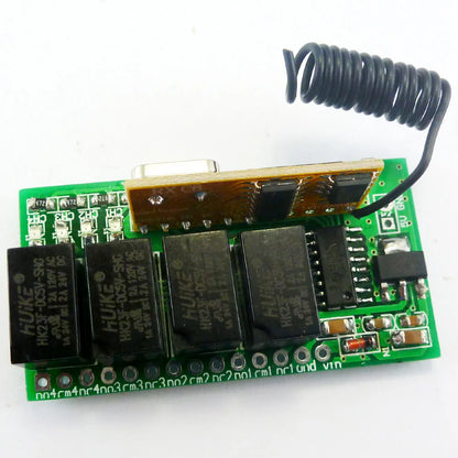 CE031 Super Mini DC 5V 9V 12V 433.92M 4CH RF Wireless remote control Relay Switch for PT2262 EV1527 Fixed Learning code