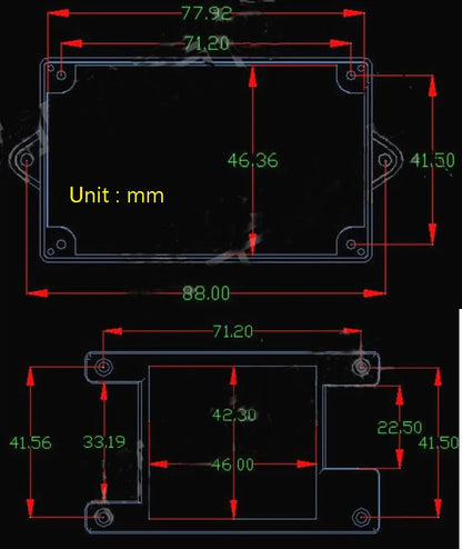TB413 Black Plastic case ABS Material Shell Junction Box for RS485 RS232 Wifi  Relay Motor Controller Electronic Modules