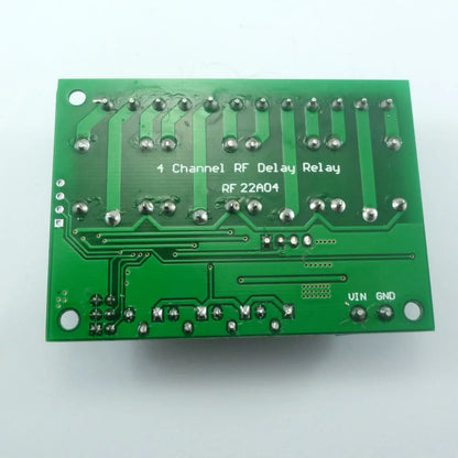 RF22A04 433M DC 12V 4Ch Timer RF Wireless Controller Delay Relay Learning code Switch for EV1527 PT2262 ASK OOK Remote control