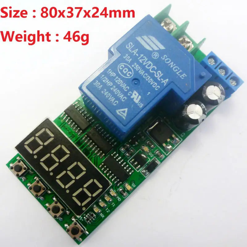 IO23C01 DC 12V 24V  30A Multifunction Timer Delay Relay Module High Power On/Off Adjustable for PLC Motor LED Car