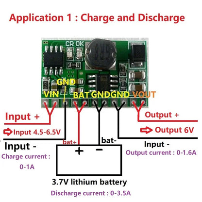 DD04CVSA  10W 3.7V 4.2V Charger & 5V 6V 9V 12V Discharger Board DC DC Converter Boost Step-up Module UPS diy Li-lon LiPo lithium battery