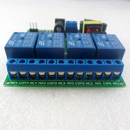 BT21C04 AC 110V 120V DC 5V 4 Channel Bluetooth-compatible Relay Switch for Android app Wireless Remote Controller