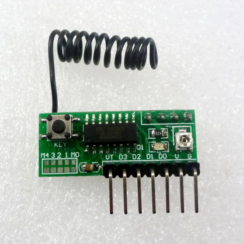 RF11A04 3-5V 433MHz 4Ch Decode Module Wireless RF Receiver Delay Board for EV1527 PT2262 SC2262 remote control Relay door sensor