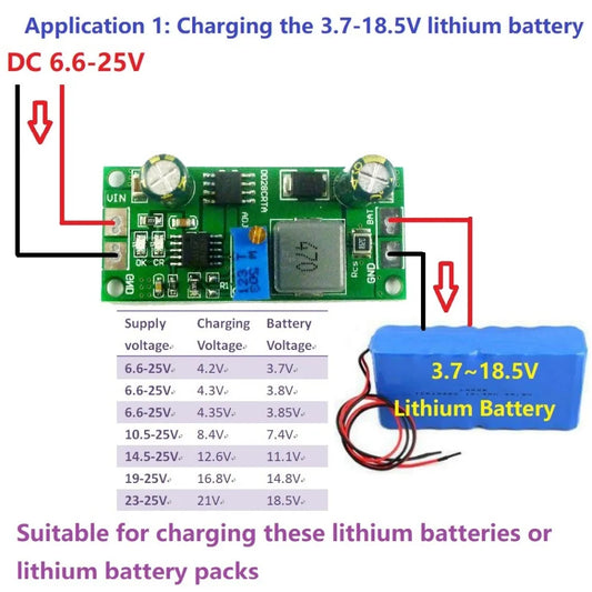 DD28CRTA 1A 3.7-18.5V Multi-Chemistry Battery Charger for Lithium ion LiFePO4 Lithium Titanate Batteries Charging Board