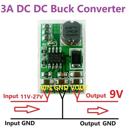 DD2712SA 3.5A DC-DC Converter Module Buck Step-Down Voltage Regulator Board 4.5V-27V to 3V 3.3V 3.7V 5V 6V 7.5 9V 12V