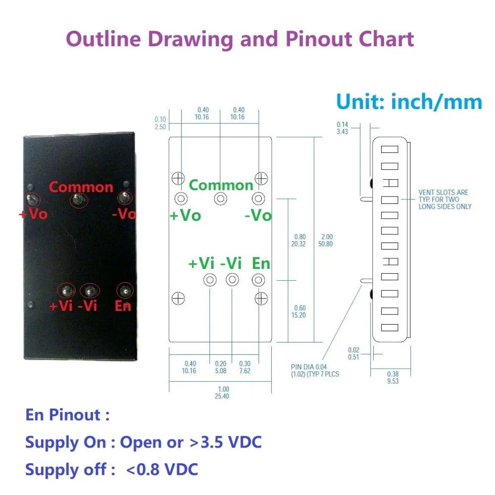 DD4812PA High-Voltage Dual Isolated EBik Power 36V 48V 64V 72V to +-12V 15V 24V DC DC Step-down Converter Lead-acid battery car LED Audio