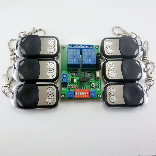 CE029A 6x Transmitter + 1x Receiver kit RF 12v time delay relay 433m Wireless control