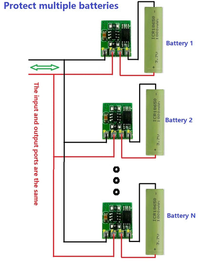 DD04CPMA  3.7V 4.2V 3A Li-ion Lithium Battery Charger Over Charge Discharge Overcurrent Protection Board for 18650 TP4056 DD05CVSA