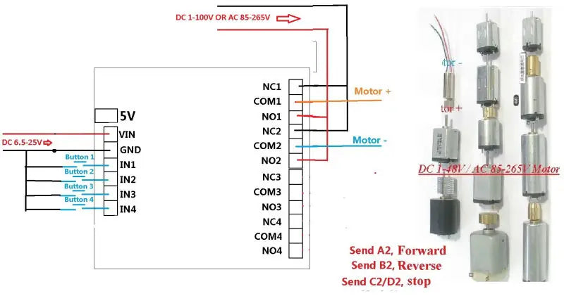 CE041 DC 5V 9V 12V 24V 4CH Bluetooth-compatible Relay Android app Wireless Remote Controller for Smart Home Motor LED Car Access