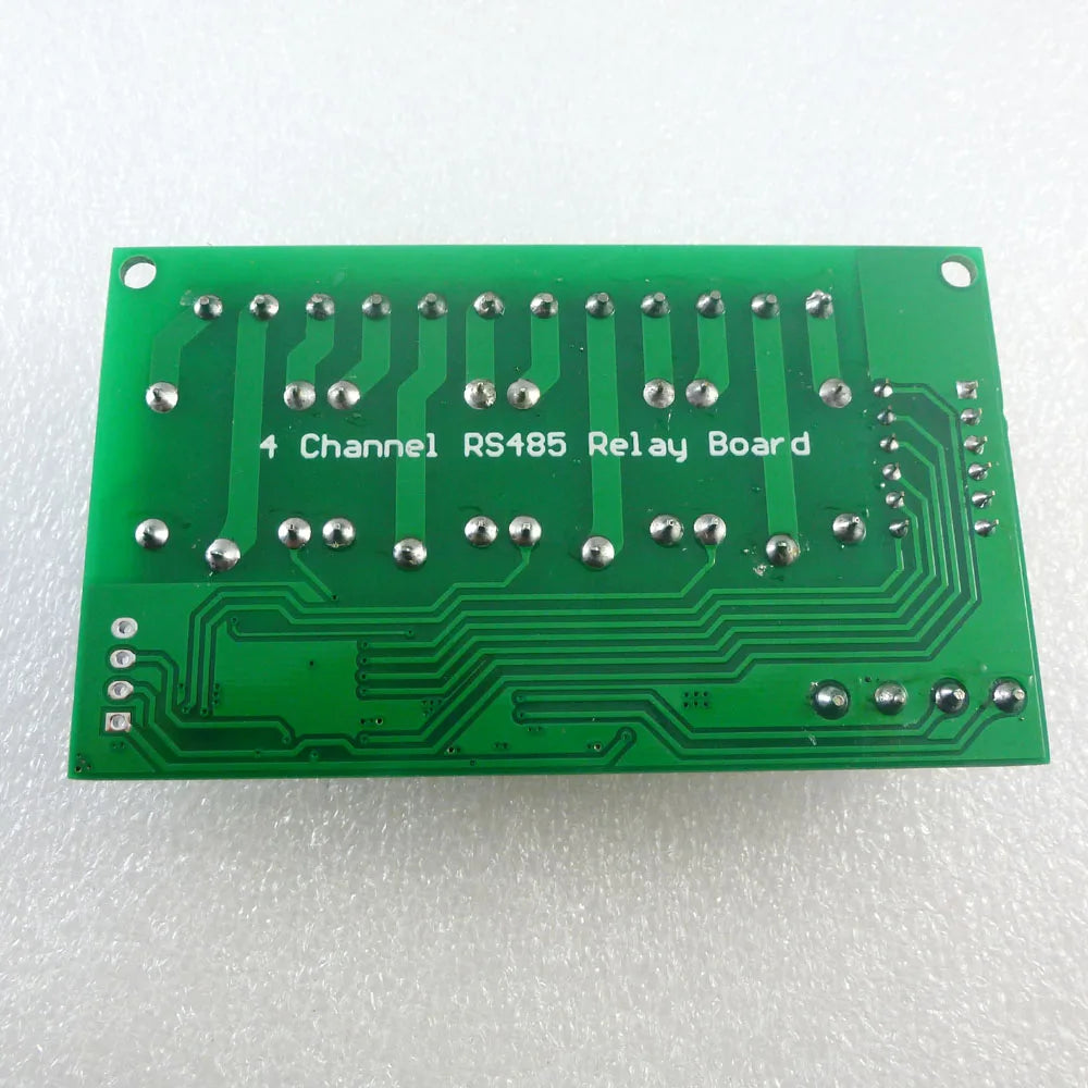 CE040 4 Channel DC 12V RS485 Relay Module Modbus RTU & AT Command Remote Control Switch for PLC PTZ Camera Security Monitoring