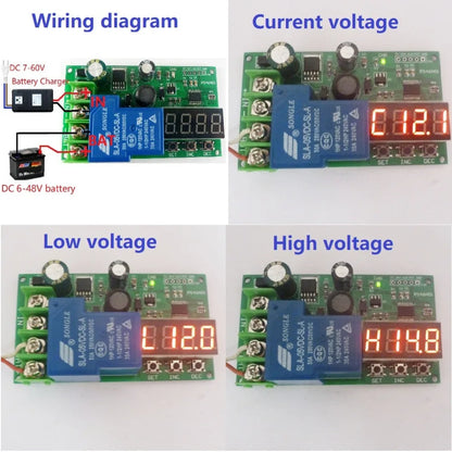 PS46A01 Multifunction Lead-acid Lithium Battery Charging Controller Module Protection Board Voltmeter UPS diy 6-60V