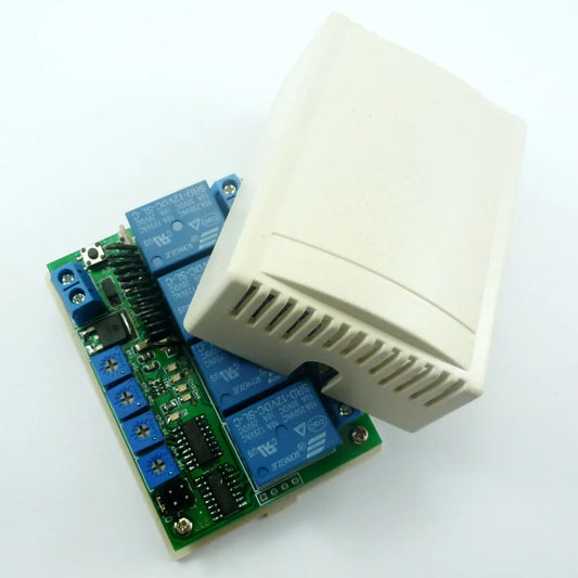 RF22A04 433M DC 12V 4Ch Timer RF Wireless Controller Delay Relay Learning code Switch for EV1527 PT2262 ASK OOK Remote control