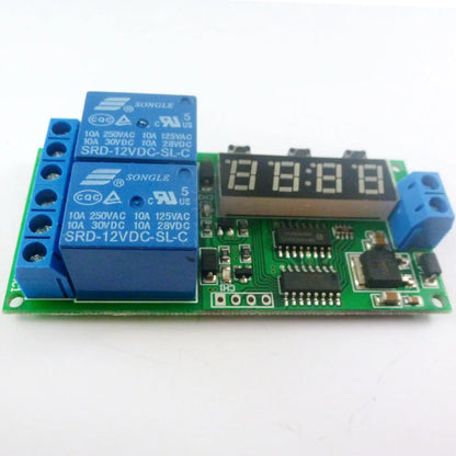 KC22B02 DC 5V 2 Channel 9 function Delay Timer Relay Module Controller Motor Reverse Cycle Loop Timers Interlock Latch Switch Board LED