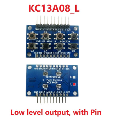 KC13A08 8-button Low High level Push Buttons module 8 Keyboard Keypad for Arduiuo DUE Breadboard Leonardo ZERO Tre Micro banana pi STM32