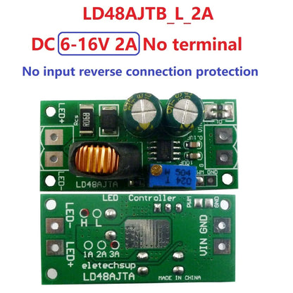 LD48AJTA 72W 1-3A DC 6V 9V 12V 24V 36V 48V Adjustable Constant Current LED Driver Module MCU IO PWM Controller Board