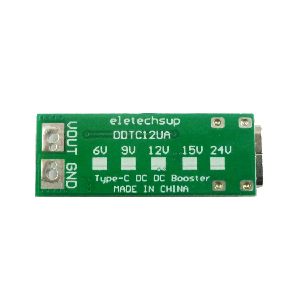 DDTC12UA 9W mini Type-C Female USB DC 5V to  6V 9V 12V 15V 24V DC DC Boost Converter PWM PFM Module for LED MCU diy electronic kit
