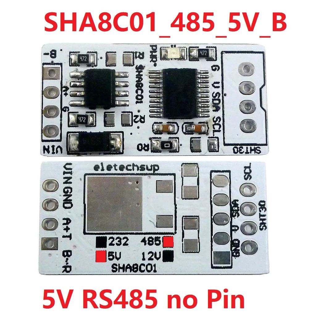 SHA8C01 -40-125Celsius  0-100%RH SHT30 SHT3X RS485 TTL232 Modbus Rtu Digital Temperature and Humidity Sensor Module