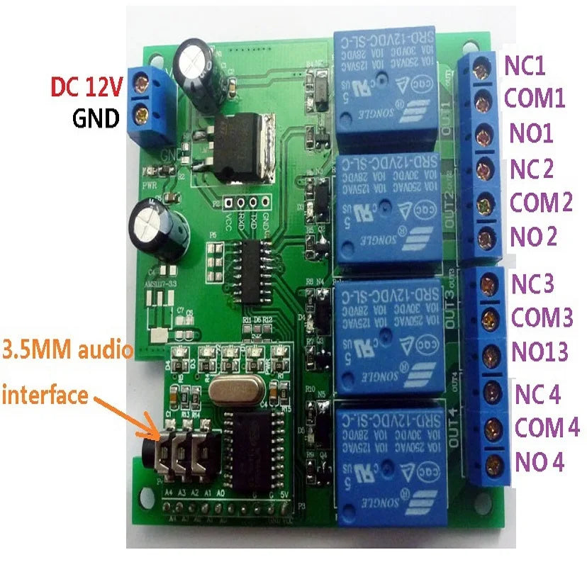 DC 12V DTMF MT8870 Phone Voice Decoder Control Momentary Toggle Latch Delay Timer Multifunction Relay Remote Switch Module