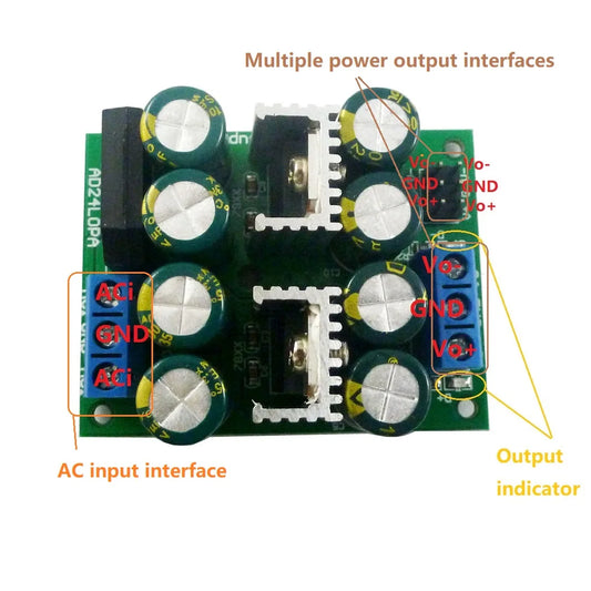 AD24LOPA AC to DC +-5V 12V 15V 78xx 79xx Dual Linear LDO Converter 12W Single-phase isolated AC 220V to AC 9V 15V 18V Power Transformer