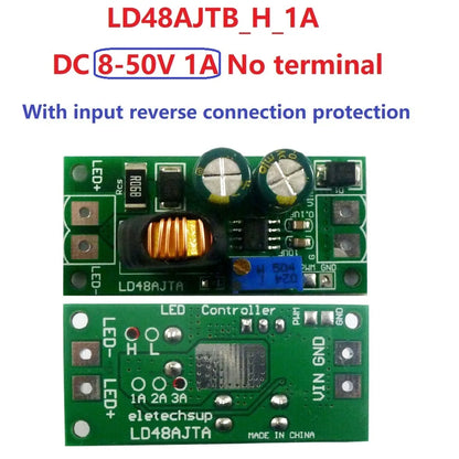 LD48AJTA 72W 1-3A DC 6V 9V 12V 24V 36V 48V Adjustable Constant Current LED Driver Module MCU IO PWM Controller Board
