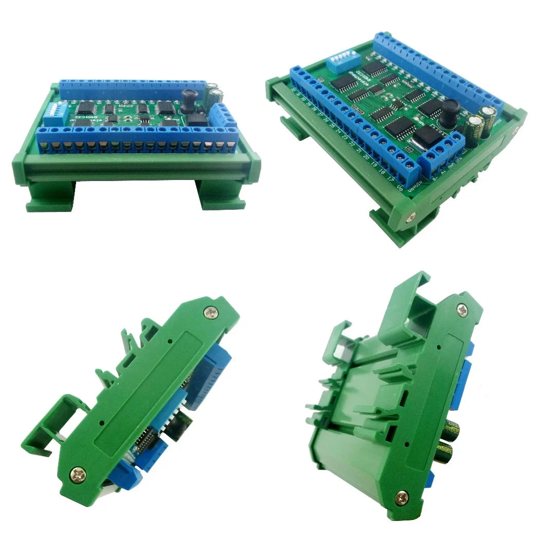 R4D1C32 DC 6.5-30V 32ch DIN35 C45 Rail Box RS485 Modbus RTU Controller 300MA Driver Module for PLC Relay Switch LED Motor