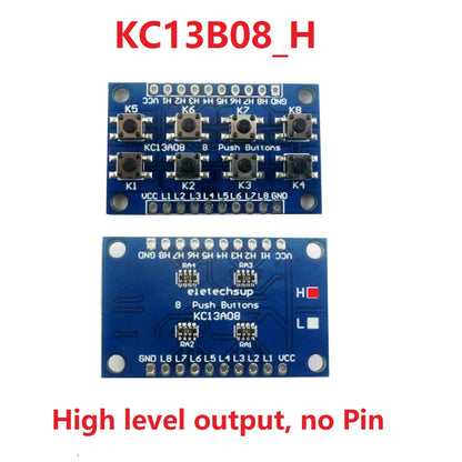 KC13A08 8-button Low High level Push Buttons module 8 Keyboard Keypad for Arduiuo DUE Breadboard Leonardo ZERO Tre Micro banana pi STM32