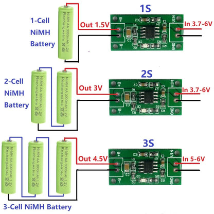 NIMHCRTA 1A NiMH Rechargeable Battery Multipurpose Charger 1.5V 3V 4.5V CC/CV Charging Module  1.2V 2.4V 3.6V batteries