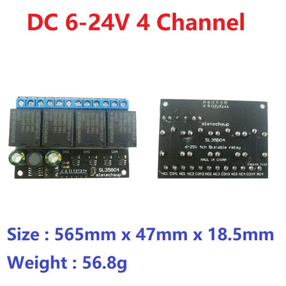 SL35B01 SL35B02 SL25A04 5V-24 1-4CH Flip-Flop Relay Module Bistable Self-locking Trigger Time Switch Turn on/off PLC Board