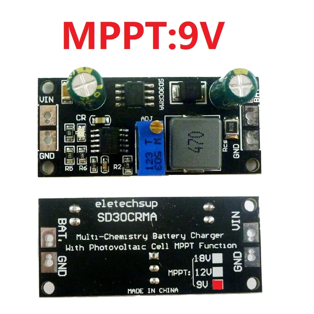 SD30CRMA MPPT 1A 3.2V 3.7V 3.8V 7.4V 11.1V 14.8V Lithium Battery Charger Module for 9V 12V 18V Solar panels