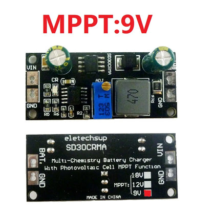 SD30CRMA MPPT 1A 3.2V 3.7V 3.8V 7.4V 11.1V 14.8V Lithium Battery Charger Module for 9V 12V 18V Solar panels