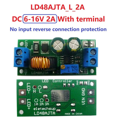 LD48AJTA 72W 1-3A DC 6V 9V 12V 24V 36V 48V Adjustable Constant Current LED Driver Module MCU IO PWM Controller Board
