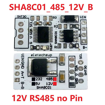 SHA8C01 -40-125Celsius  0-100%RH SHT30 SHT3X RS485 TTL232 Modbus Rtu Digital Temperature and Humidity Sensor Module