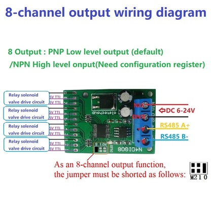 N4DIG08 8ch Input/Output UART RS485 Modbus RTU Controller PLC Expansion board for Arduiuo  MEGA NANO STM32 AVR PIC