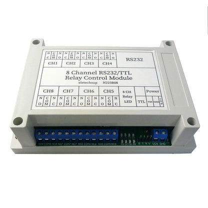 N223B08 8CH DC 12V RS232 Relay Module Serial port Remote Control Switch for PLC PLC IO expansion Board