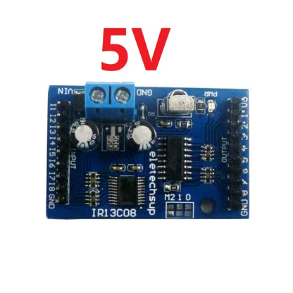 IR13C08 8CH DC 5V 12V Multi-function IR infrared remote control module Delay Self-locking VS1838 Receiver decoder for Relay Switch Board