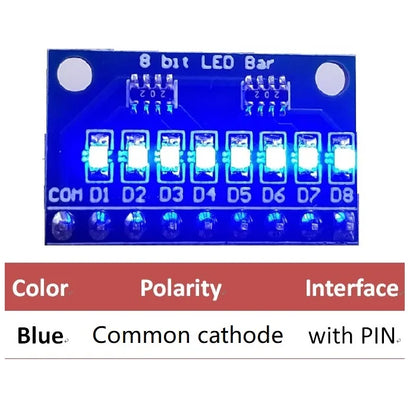 DM41A08 DM41B08 3.3V 5V 8 Bit Blue/Red Common anode/cathode LED indicator Module diy kit for Arduiuo  4 nodemcu