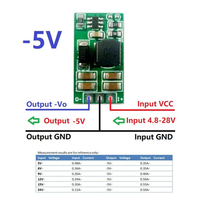 DDUB12NA mini 3W 5V 6V 9V 12V 15V 24V to -5V -10V -12V-15V  Positive to Negative Voltage DC DC Boost-Buck Converter Board for ADC LCD OP