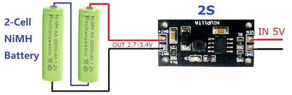 NIUP11TA 1-8s 1.2V-9.6V NiMH NiCd Rechargeable Battery Charger Charging Module Board Input DC 5V