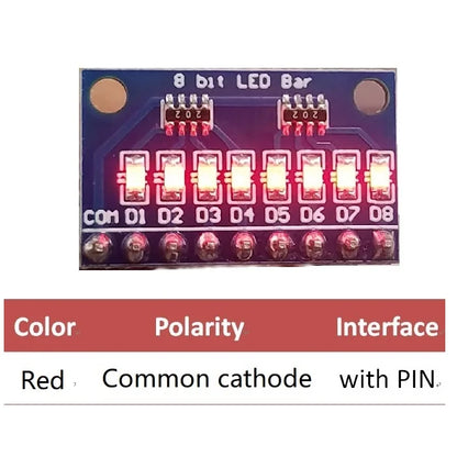 DM41A08 DM41B08 3.3V 5V 8 Bit Blue/Red Common anode/cathode LED indicator Module diy kit for Arduiuo  4 nodemcu