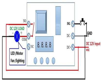 CE030 DC 12V Delay Relay Cycle Timer switch Module for Smart Home LED Solar Charger Motor camera PTZ Intelligent Lighting