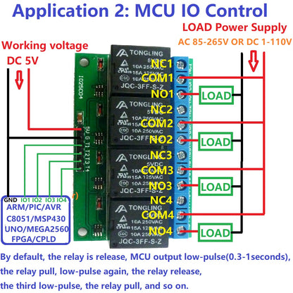 IO25D04 IO25C04 4ch 5V Flip-Flop Latch Relay Module Bistable Self-locking Electronic Switch