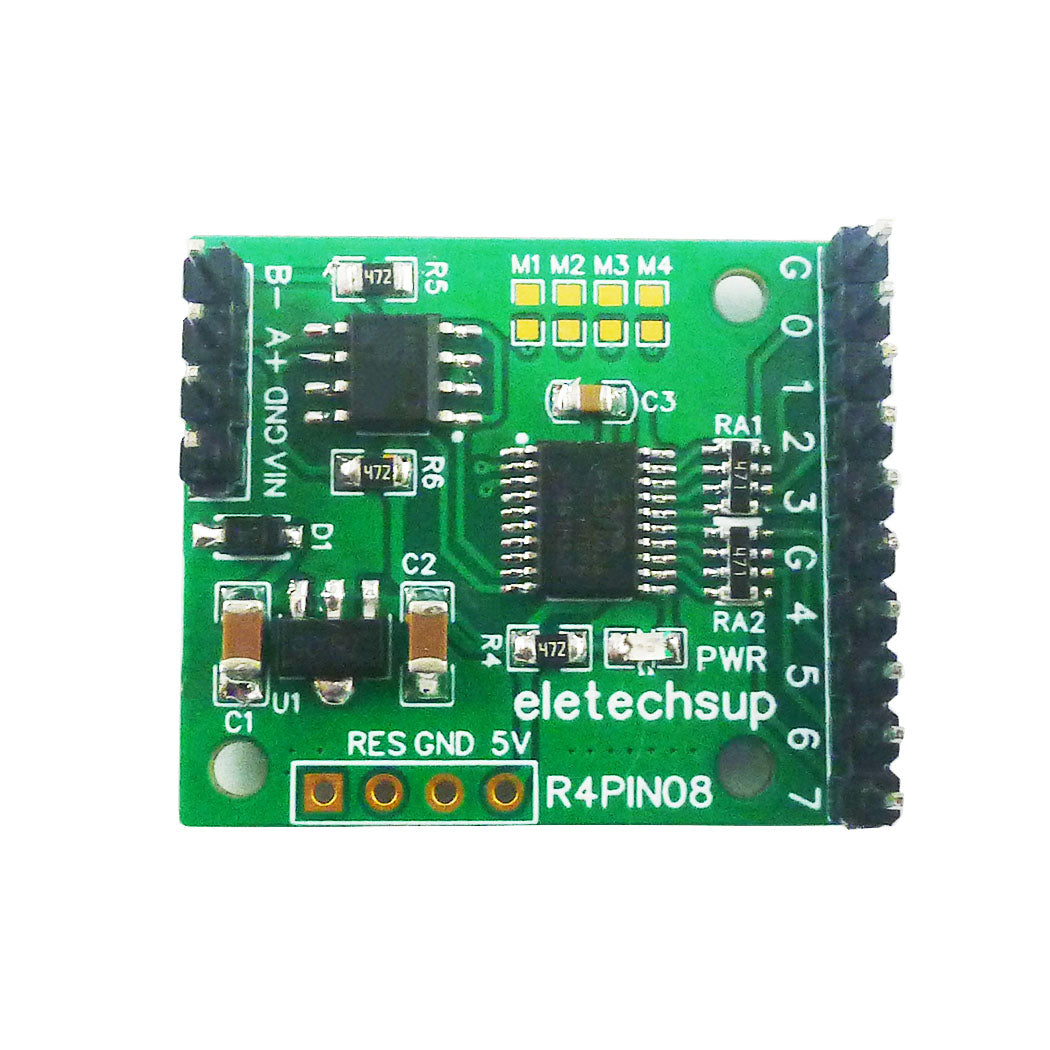 R4PIN08 DC 5V 12V 24V 8CH RS485 2.54mm Pin Core Board Modbus Rtu Input and Output Control PLC HMI Remote IO Expanding Board R4PIN08